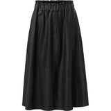 Depeche leather wear Long Dea leather skirt in soft quality Skirts 099 Black (Nero)