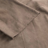 Depeche leather wear Long cardigan / jacket in suede Jackets 007 Mud