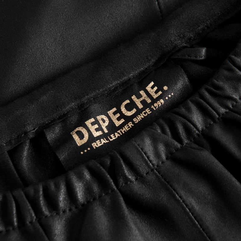 Leather dress in soft stretch quality / 50638 - Black (Nero) – DEPECHE