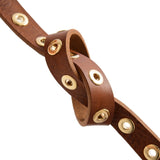 DEPECHE Cool narrow belt with details Belts 015 Brown