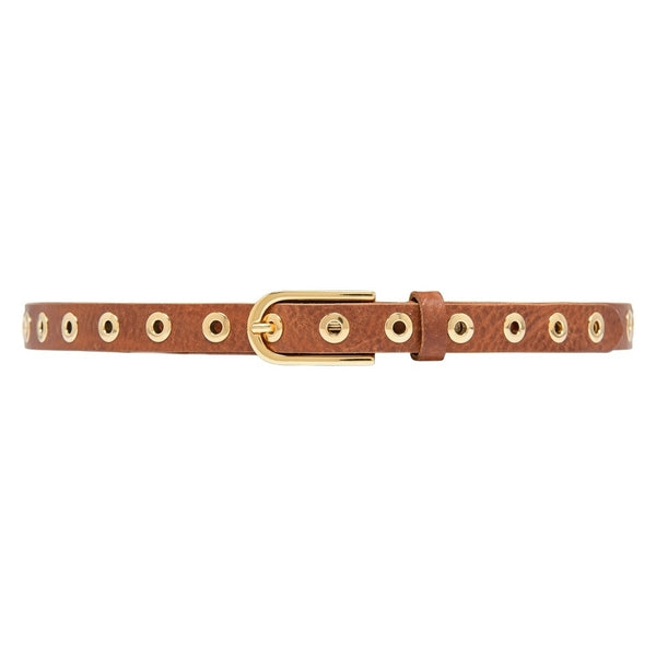 Cool narrow belt with details / 11478 - Brown – DEPECHE