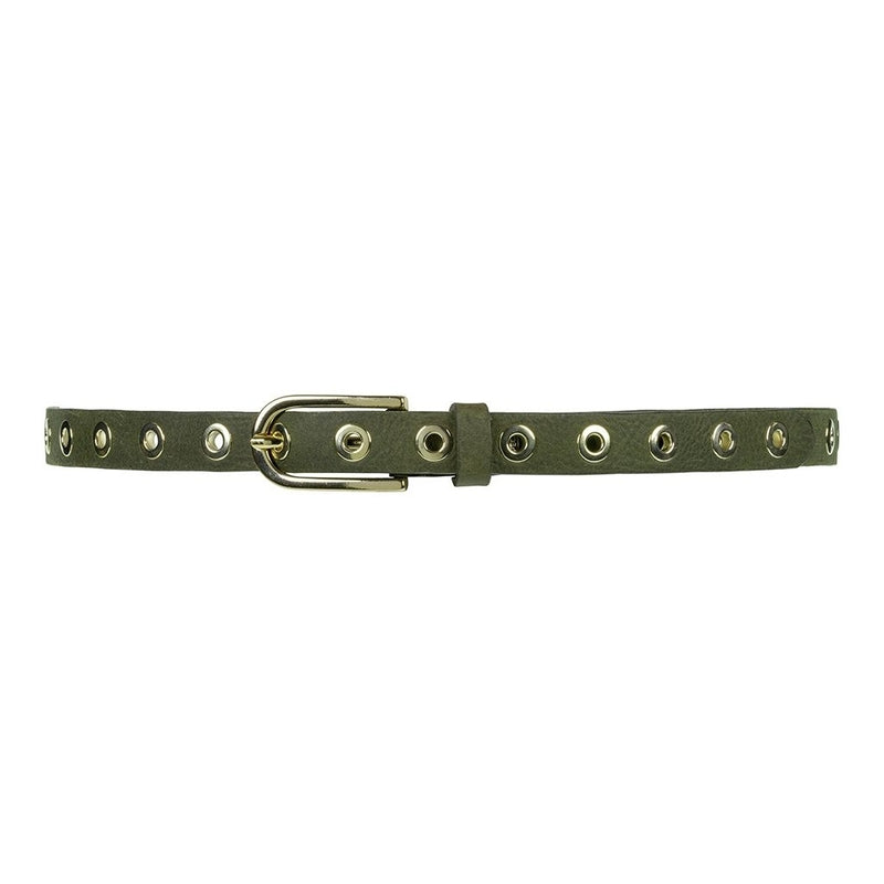 DEPECHE Cool narrow belt with details Belts 049 Army Green