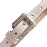 DEPECHE Narrow belt in soft leather Belts 011 Sand