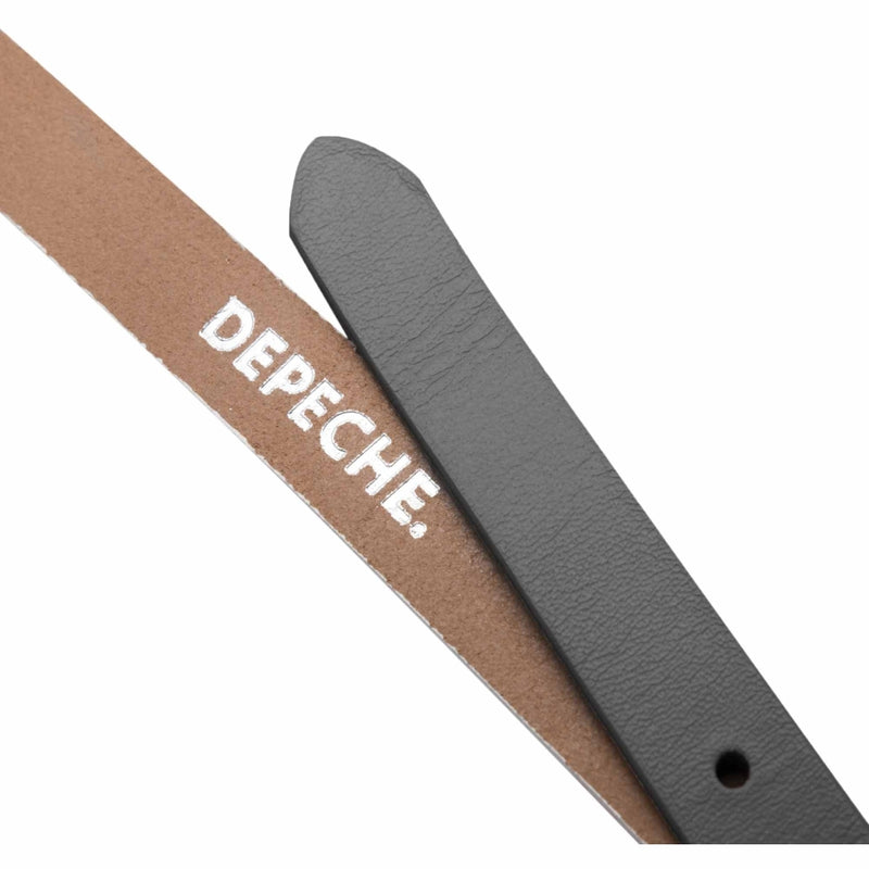 DEPECHE Narrow belt in soft leather Belts 021 Grey (Cenere)