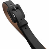 DEPECHE Narrow belt in soft leather Belts 099 Black (Nero)