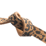 DEPECHE Narrow leatherbelt decorated with leopard pattern Belts 082 Leopard
