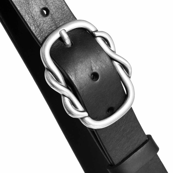 DEPECHE Nice jeans belt in soft leather quality Belts 098 Silver