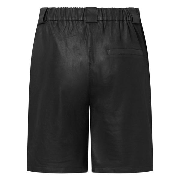 Depeche leather wear Nice leather shorts in soft quality Shorts 099 Black (Nero)