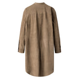 Depeche leather wear Nice shirt/dress in soft suede Shirts 054 Khaki (Visione)