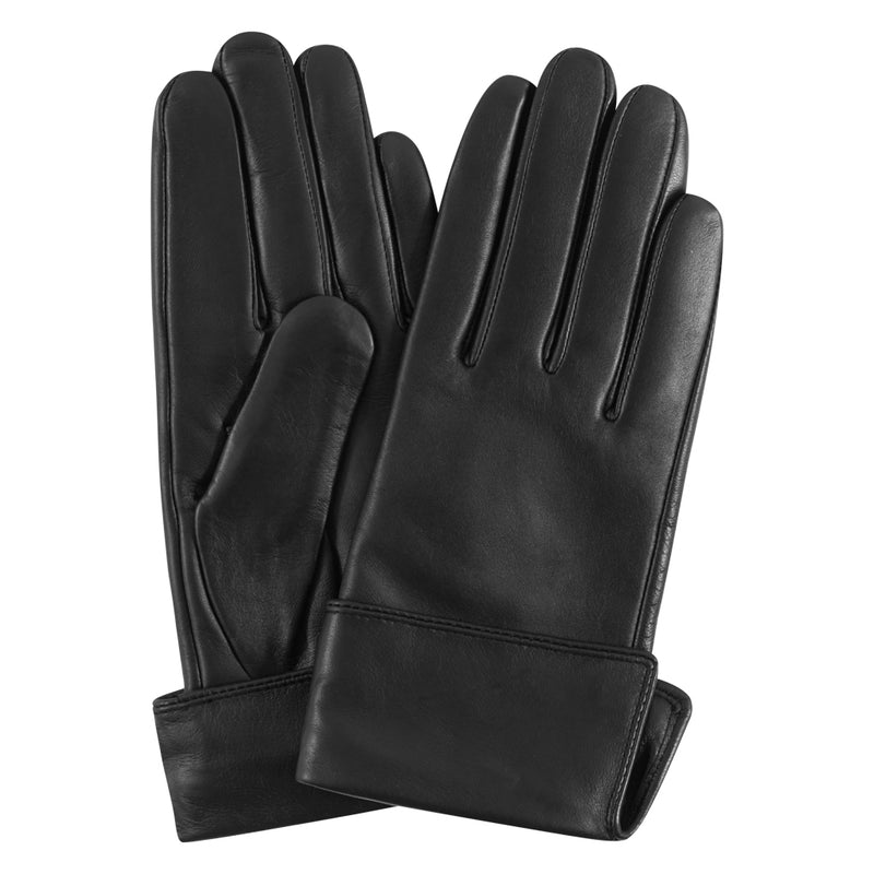 DEPECHE Simple and classic leather gloves Gloves 099 Black (Nero)