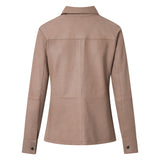 Depeche leather wear Simple and classic shirt in soft leather Shirts 004 Creme