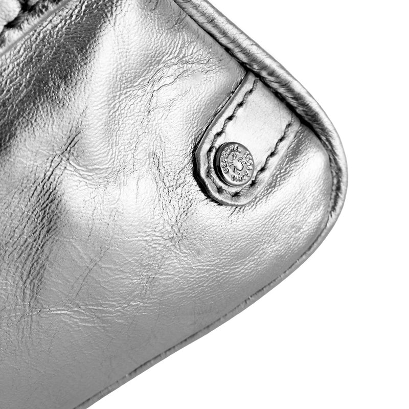 DEPECHE Small bag/ Clutch in leather decorated with a metalchain Small bag / Clutch 207 Silver Metallic