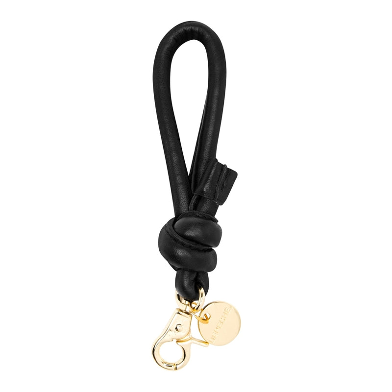 DEPECHE Small keyhanger in soft leather and metal Accessories 099 Black (Nero)