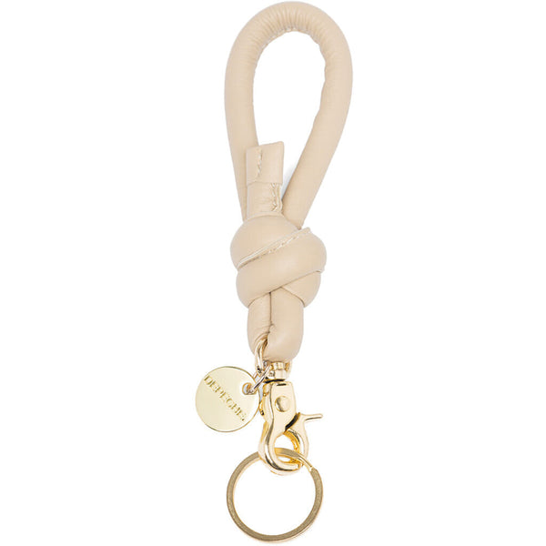DEPECHE Small keyhanger in soft leather and metal Accessories 202 Vanilla
