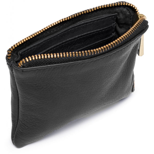 DEPECHE Small purse in soft leather Purse 099 Black (Nero)