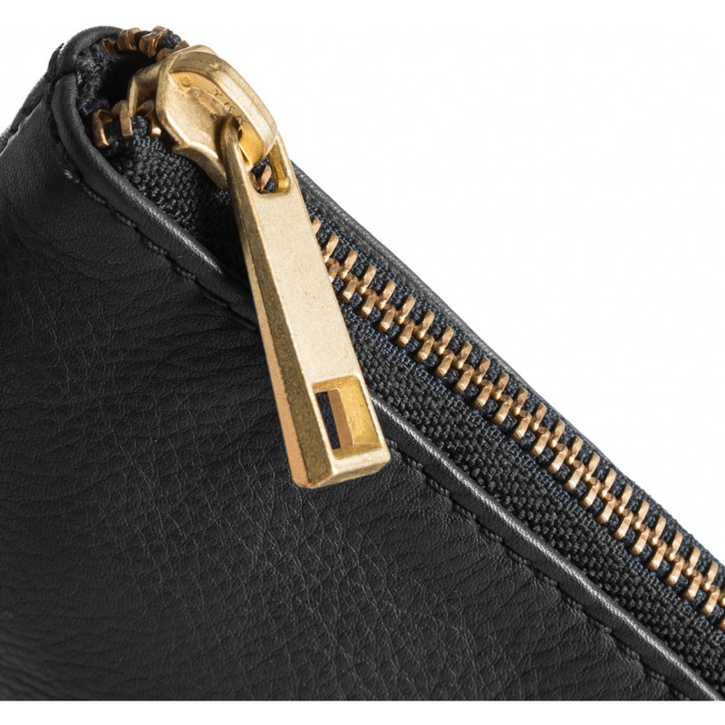 DEPECHE Small purse in soft leather Purse / Credit card holder 099 Black (Nero)