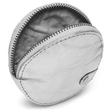 DEPECHE Small round leather purse en metallic look Purse 207 Silver Metallic