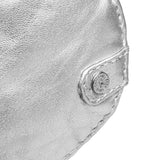 DEPECHE Small round leather purse en metallic look Purse 207 Silver Metallic