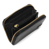 DEPECHE Small simple wallet in soft leather Purse 099 Black (Nero)