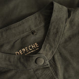 Depeche leather wear Suede loose shirt in soft quality Shirts 122 Forest green