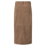 Depeche leather wear Suede pencil skirt in nice and soft quality Skirts 007 Mud