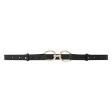 DEPECHE Waist leatherbelt with beautiful metal closure Belts 190 Black / Gold