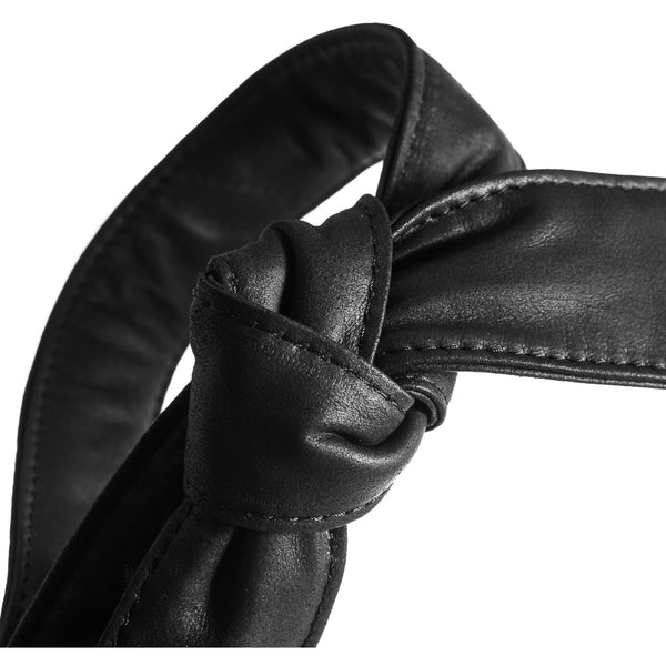 DEPECHE Waist tie belt in soft leather Belts 099 Black (Nero)