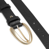 DEPECHE Wide leather belt in a nice and soft quality Belts 190 Black / Gold