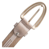 DEPECHE Wide leather belt in a nice and soft quality Belts 191 Sand / Gold