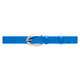 DEPECHE Wide leather belt in a nice and soft quality Belts 218 French blue/silver